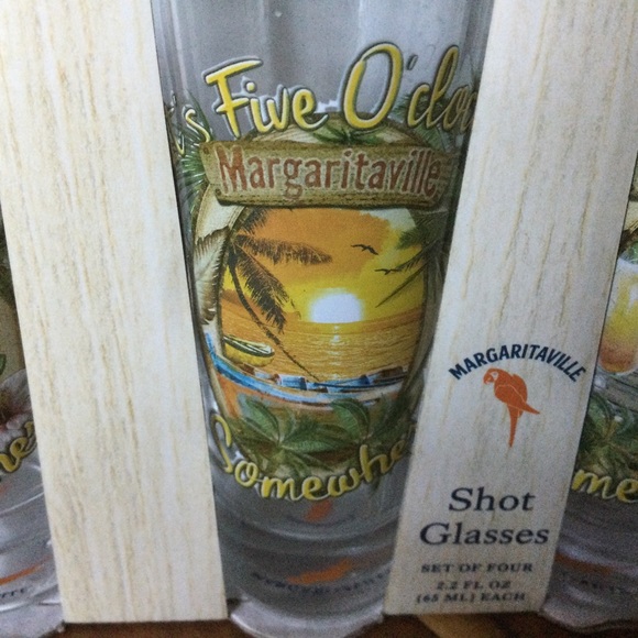✔️NIB Jimmy Buffets Margaritaville Shot Glasses Set of 4 - Picture 3 of 7